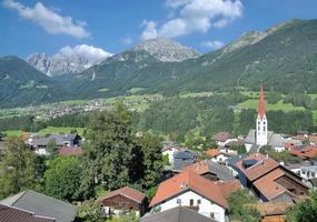 dorp van mieders in Stubaital, Tirol, Oostenrijk foto