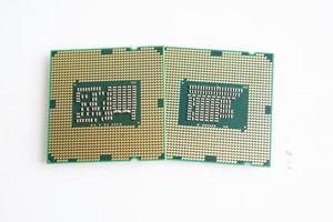 centrale verwerkingseenheid, cpu-chipprocessor van computermoederbord, elektronische technologie. foto