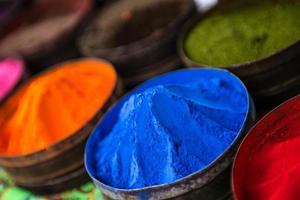 Peruaanse kleurstoffen klaar naar verkopen foto