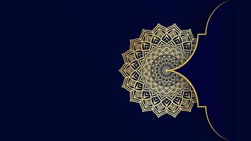 luxe mandala achtergrond met gouden arabesk patroon Arabisch Islamitisch oosten- stijl.decoratief mandala voor afdrukken, poster, omslag, brochure, folder, spandoek. foto