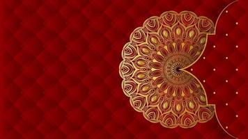 luxe mandala achtergrond met gouden arabesk patroon Arabisch Islamitisch oosten- stijl.decoratief mandala voor afdrukken, poster, omslag, brochure, folder, spandoek. foto