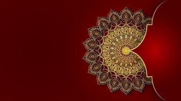 luxe mandala achtergrond met gouden arabesk patroon Arabisch Islamitisch oosten- stijl.decoratief mandala voor afdrukken, poster, omslag, brochure, folder, spandoek. foto