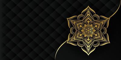 luxe mandala achtergrond met gouden arabesk patroon Arabisch Islamitisch oosten- stijl.decoratief mandala voor afdrukken, poster, omslag, brochure, folder, spandoek. foto