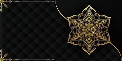 luxe mandala achtergrond met gouden arabesk patroon Arabisch Islamitisch oosten- stijl.decoratief mandala voor afdrukken, poster, omslag, brochure, folder, spandoek. foto