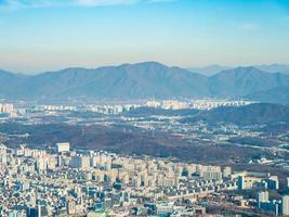 luchtfoto van seoul city, zuid-korea foto