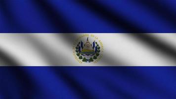 el Salvador vlag golvend in de wind met 3d stijl achtergrond foto