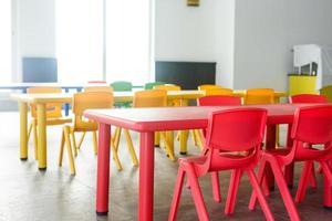 kinderen stoelen en tafels foto