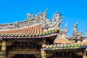 longshan-tempel in de stad van taipei, taiwan foto