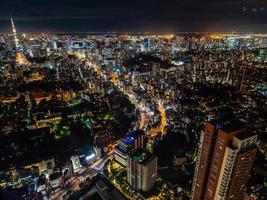 tokyo stadsgezicht 's nachts foto