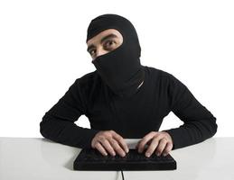 hacker Aan wit achtergrond foto
