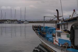 de middag Bij de visvangst haven foto