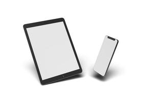 mobiel en tablet mockup foto