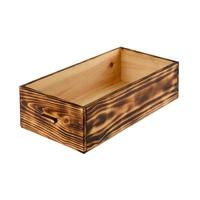 lege houten krat doos geïsoleerd op wit foto
