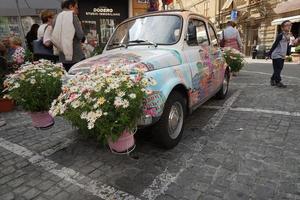 Genua, Italië - mei 5 2018 - euroflora terugkeer naar Genua in de uniek scenario van de zenuwachtig parken foto