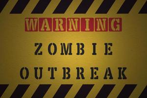 waarschuwing zombie het uitbreken teken foto