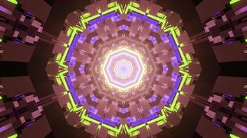 abstract sierpatroon met symmetrische lijnen in 3d illustratie foto