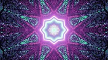 abstract structuurpatroon met neonlichten in 3d illustratie foto