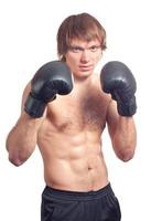 jong Kaukasisch Mens bokser. foto