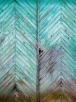oude groene houten visgraatdeur
