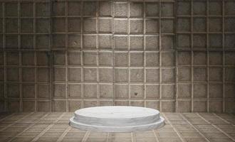 3d podium grunge muur structuur achtergrond voor Product Scherm foto