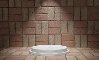 3d podium grunge muur structuur achtergrond voor Product Scherm foto