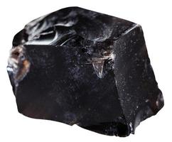 zwart obsidiaan natuurlijk vulkanisch glas mineraal foto