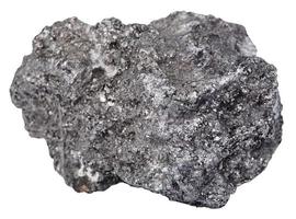 stuk van grafiet mineraal edelsteen geïsoleerd foto