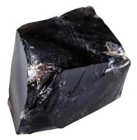 zwart obsidiaan natuurlijk vulkanisch glas steen foto
