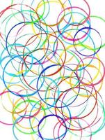 gekleurde cirkels gemaakt met verf foto