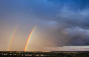 dubbele regenboog visie foto