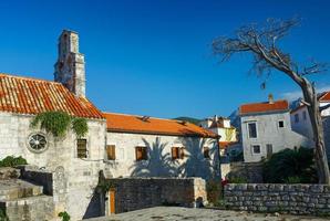 straten oud dorp. budva, Montenegro, Balkan foto