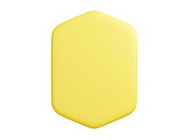 banier bord 3d geven - rechthoekig vormig geel plaque met leeg ruimte voor tekst voor Promotie en reclame poster foto