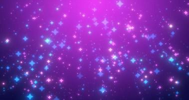 abstract blauw en Purper helder gloeiend sterren glamoureus feestelijk sprankelend energie magisch deeltjes, abstract achtergrond foto