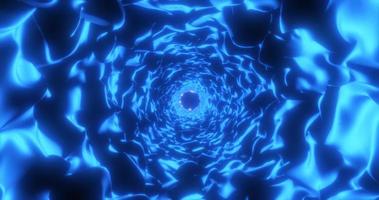 abstract blauw energie tunnel van golven gloeiend abstract achtergrond foto