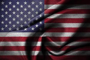golvend donker detailopname Amerikaans vlag foto