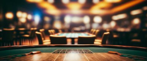 het gokken tafel in luxe casino. abstract vervagen achtergrond in casino foto