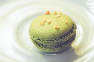 close-up van een groene macaron foto