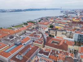 Lissabon van een vogel oog visie foto