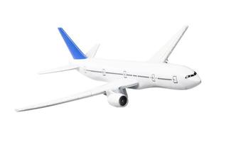 passagier vliegtuig geïsoleerd Aan wit achtergrond foto