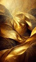 gouden abstract achtergrond. metaal behang illustratie foto