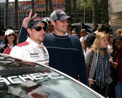 trok Nick lachey na de beroemdheid racetoyota lang strand groots prix proces ras 2008 lang strand april 19 20082008 foto