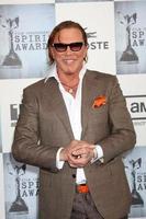 mickey rourke aankomen Bij de film onafhankelijken 24e jaar- geest prijzen Aan de strand in de kerstman monica ca in februari 21 20092009 foto