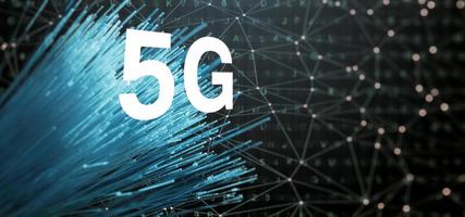 concept van toekomst technologie 5g netwerk systemen en internetten. 3d illustratie foto