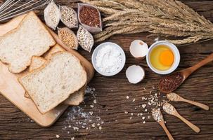 ingrediënt van brood granen foto