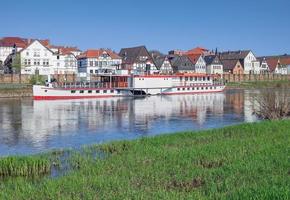 minden Bij weser rivier, weserbergland regio, duitsland foto