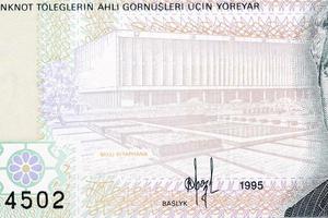 nationaal bibliotheek van Turkmenistan van geld foto