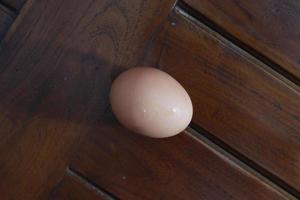 een dichtbij omhoog van een kip ei foto