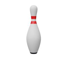 bowling pin 3d veroorzaken. 3d geven tekenfilm minimaal icoon illustratie foto