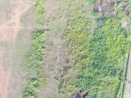 antenne visie van land- in kaart brengen door onbemand antenne voertuig in boef, Indonesië. foto