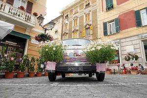 Genua, Italië - mei 5 2018 - euroflora terugkeer naar Genua in de uniek scenario van de zenuwachtig parken foto